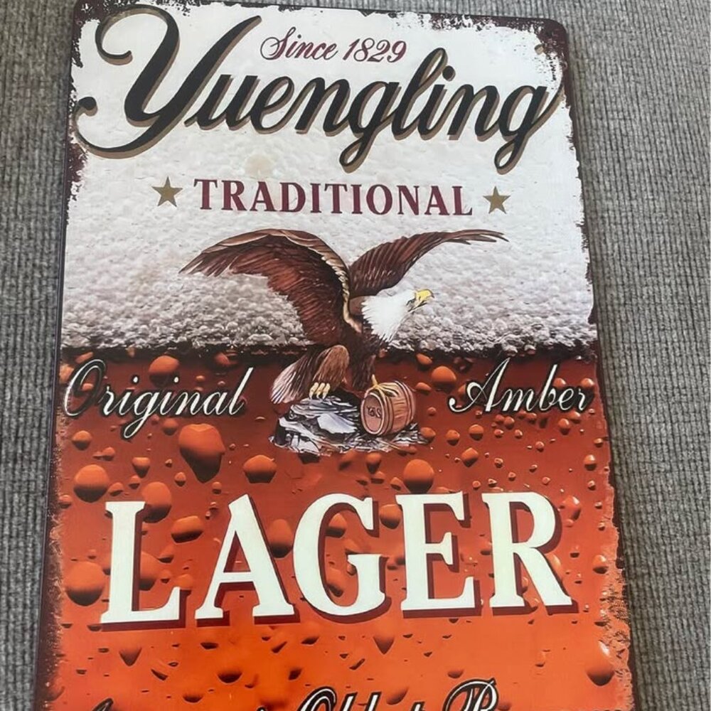 NEW - Yuengling Lager metal sign